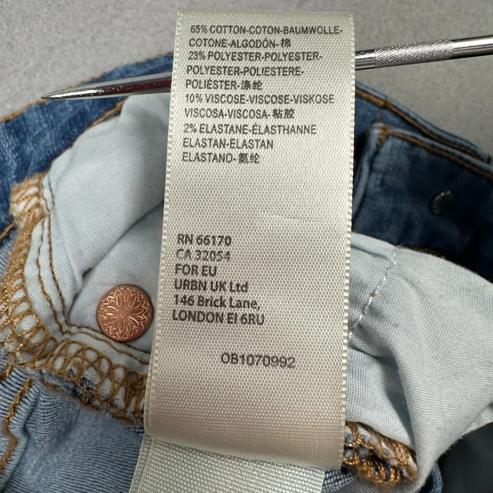 Free People Irreplaceable Flare Jean 25 Button Fly Mid Rise Bell Bottom Festival - Picture 8 of 12